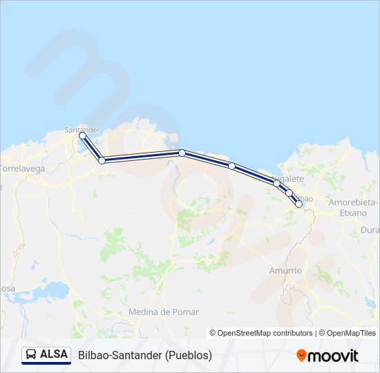 ALSA Bus Line Map