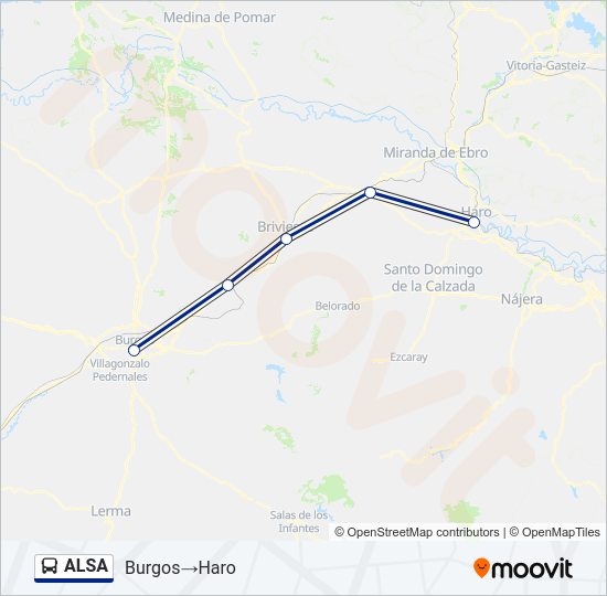 ALSA Bus Line Map