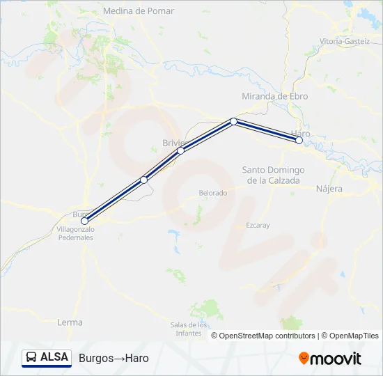 ALSA Bus Line Map