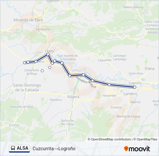 ALSA Bus Line Map