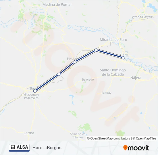 ALSA Bus Line Map