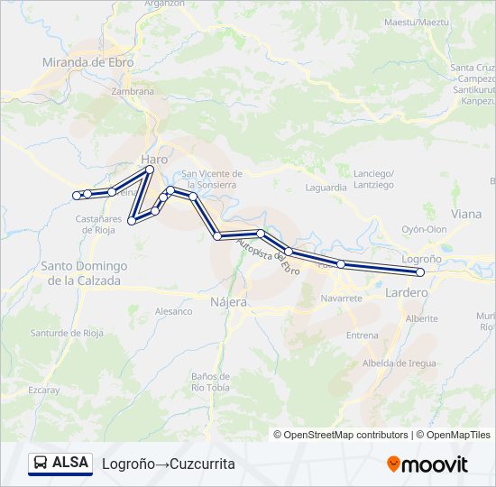 ALSA Bus Line Map