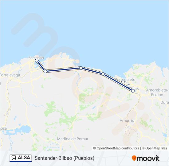 ALSA Bus Line Map