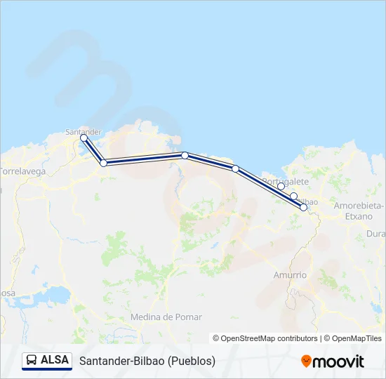 ALSA Bus Line Map