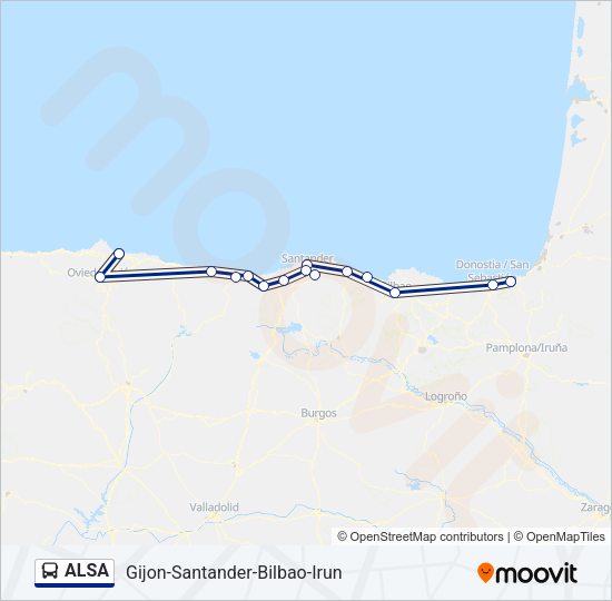 ALSA Bus Line Map