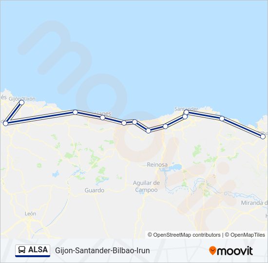 ALSA Bus Line Map