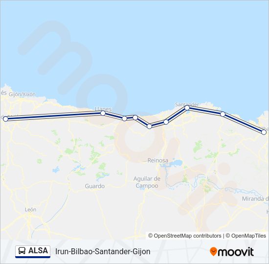 ALSA Bus Line Map