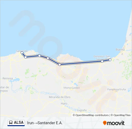 ALSA Bus Line Map