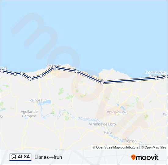 ALSA Bus Line Map