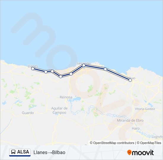 ALSA Bus Line Map