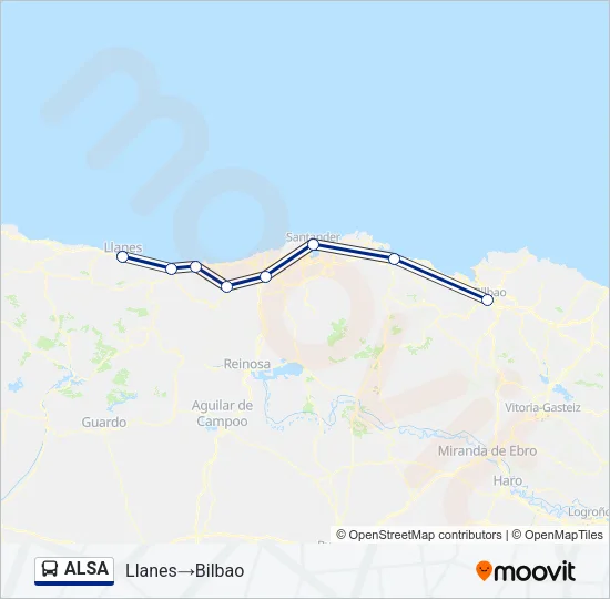 ALSA Bus Line Map