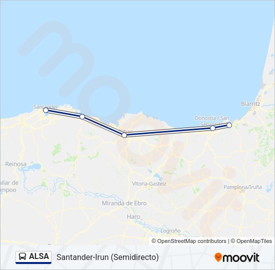 ALSA Bus Line Map