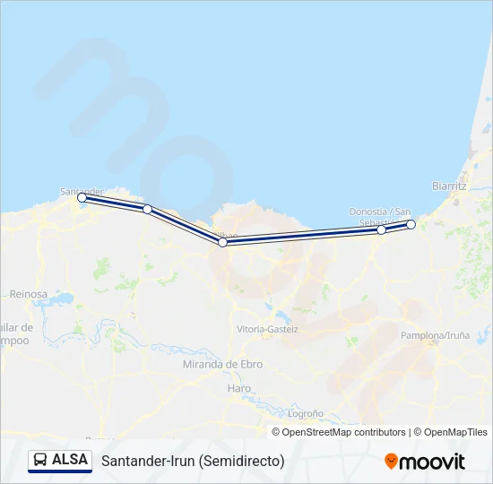 ALSA Bus Line Map