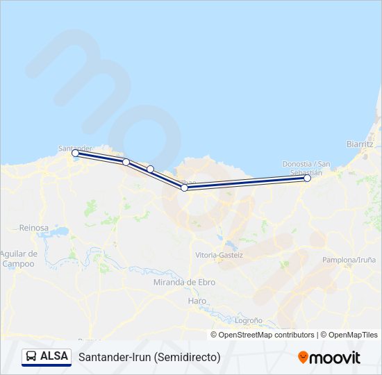 ALSA Bus Line Map