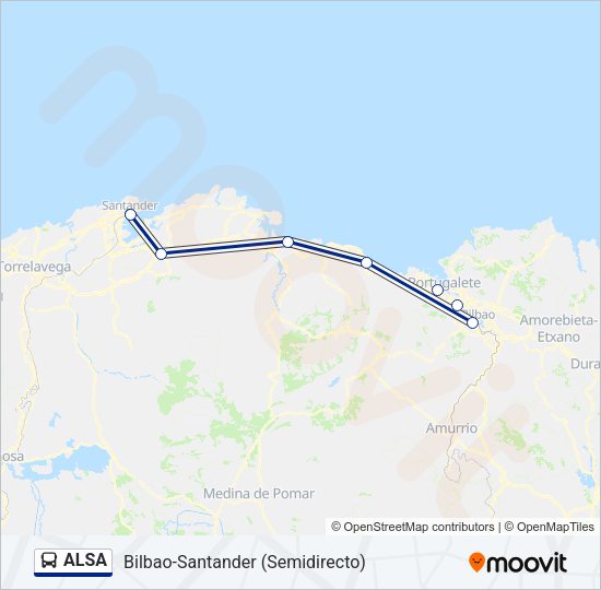 ALSA Bus Line Map
