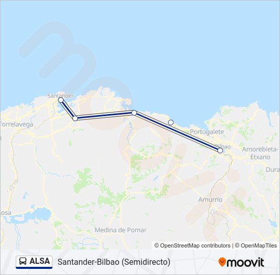 ALSA Bus Line Map