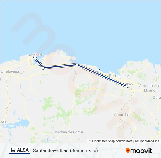 ALSA Bus Line Map