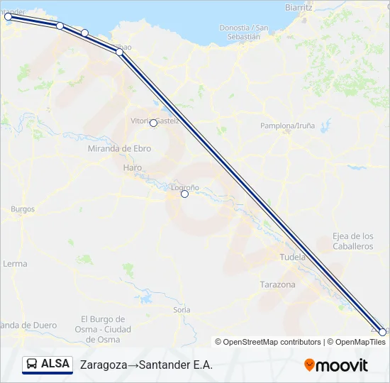 ALSA Bus Line Map