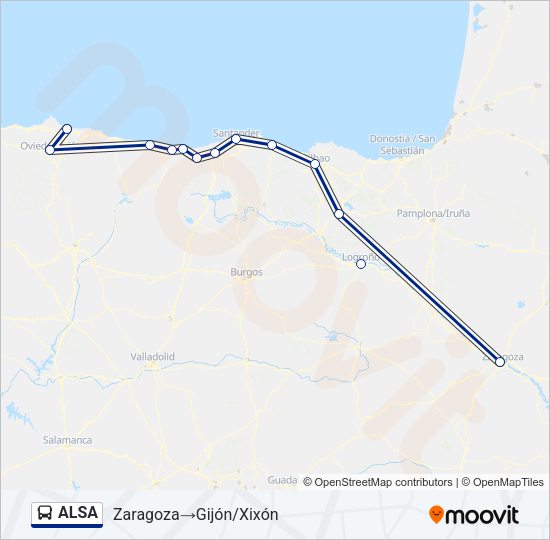 ALSA Bus Line Map