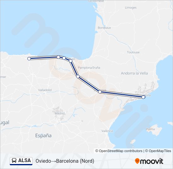 ALSA Bus Line Map