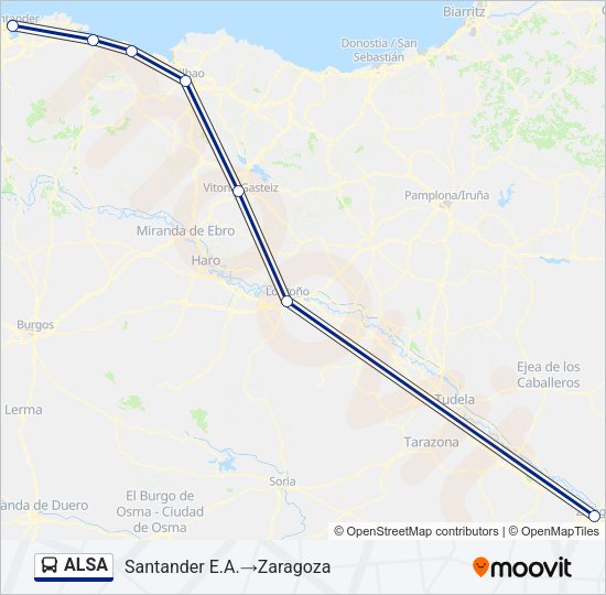 ALSA Bus Line Map