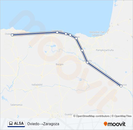 ALSA Bus Line Map