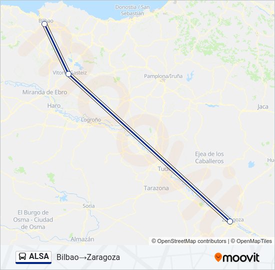 ALSA Bus Line Map