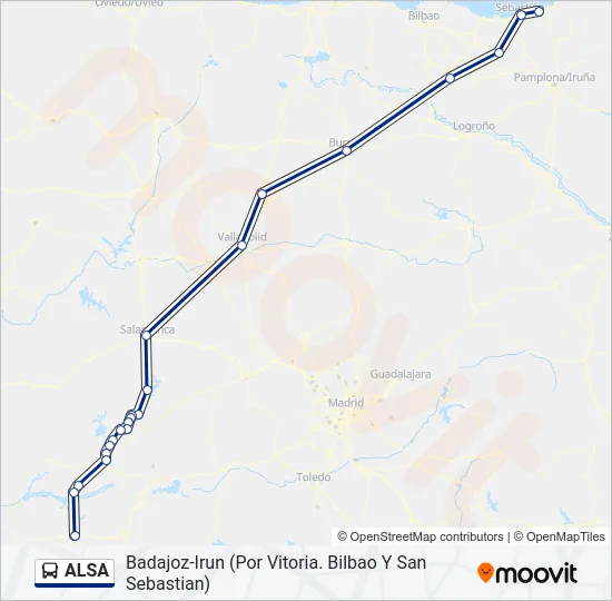 ALSA Bus Line Map
