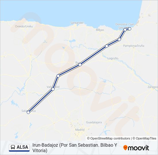 ALSA Bus Line Map