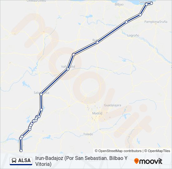 ALSA Bus Line Map