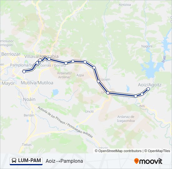 LUM-PAM Bus Line Map