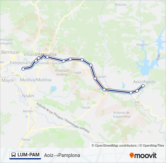 LUM-PAM Bus Line Map