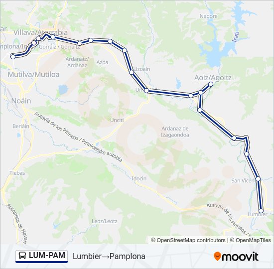 LUM-PAM Bus Line Map
