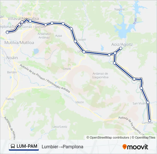 LUM-PAM Bus Line Map