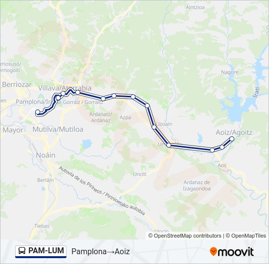 PAM-LUM Bus Line Map