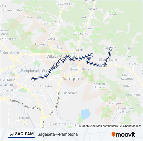SAG-PAM Bus Line Map