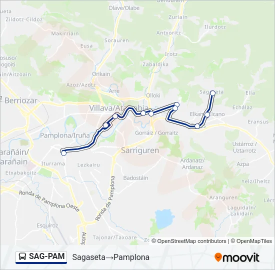 SAG-PAM Bus Line Map