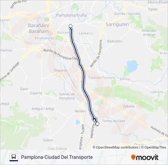 PAMPL-CT Bus Line Map