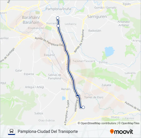 PAMPL-CT Bus Line Map