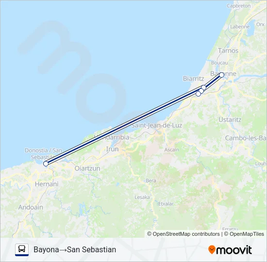 BAY-S.SEB Bus Line Map