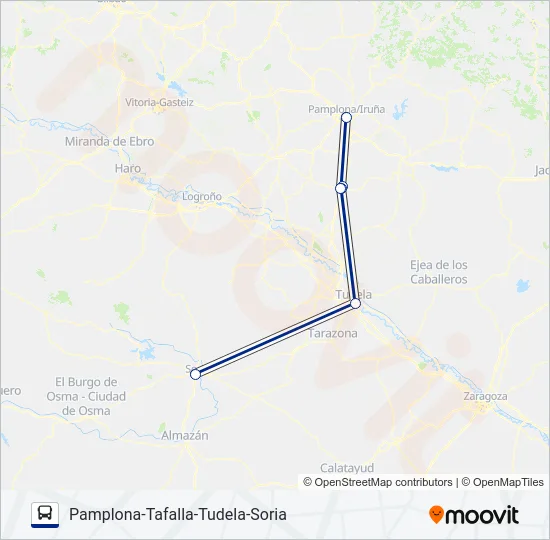 P-TA-TU-S Bus Line Map