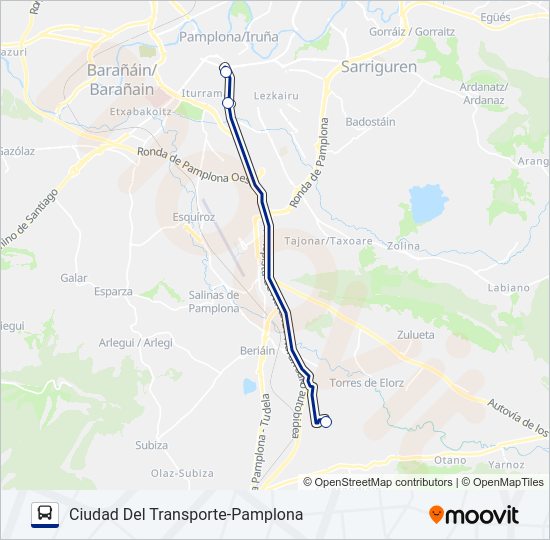CT-PAMPLOA Bus Line Map