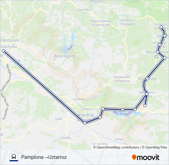 PAMP-UZTAR Bus Line Map