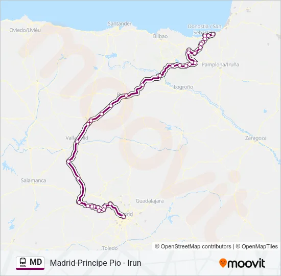 MD Train Line Map