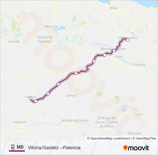 MD Train Line Map