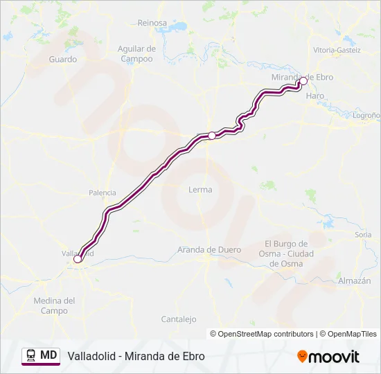 MD Train Line Map