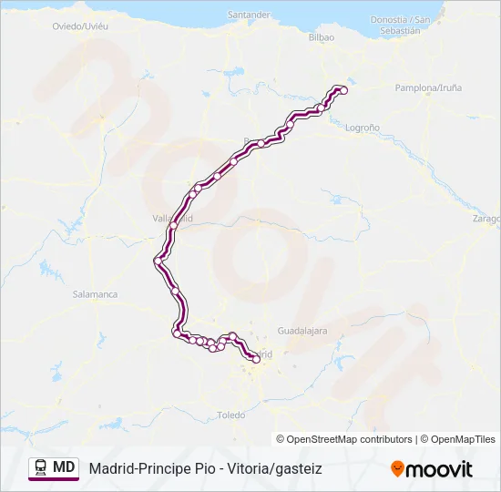 MD Train Line Map