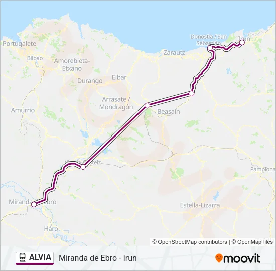 ALVIA Train Line Map