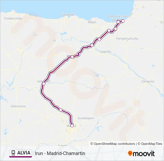 ALVIA Train Line Map