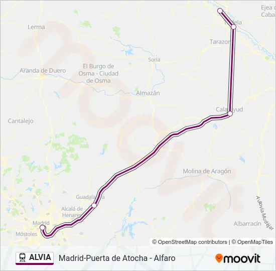 ALVIA Train Line Map